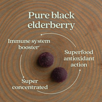 New Chapter Elderberry Gummies for Adults & Kids (2+), USDA Organic 64x Concentrated Elderberry for Immune Support, Great-Tasting Whole-Food Gummies, Vegan & Non-GMO - 60 ct