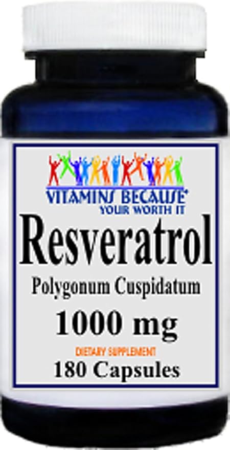 Resveratrol 1000mg, 180 Capsules