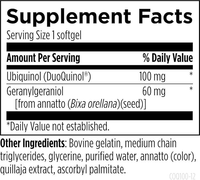 Designs for Health CoQnol 100mg - CoQ10 Ubiquinol with Superior Bioavailability + Exclusive Absorption Technology - Double CoenzymeQ10 Boost with GG - Heart, Healthy Aging + Cell Support (60 Softgels)