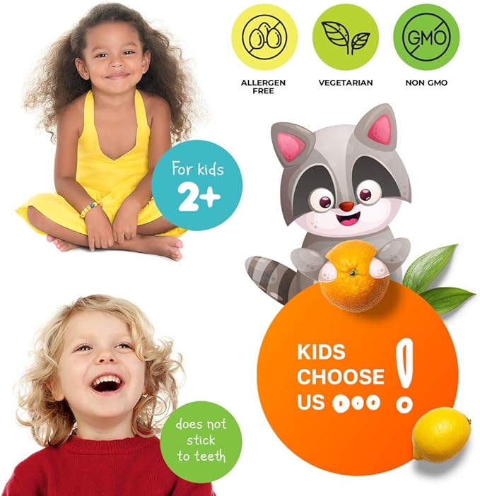 DR. MORITZ Complete Wellness Duo - Kids Magnesium Gummies (60 Count) - Sugar-Free with Vitamin C (60 Count 2 Pack)