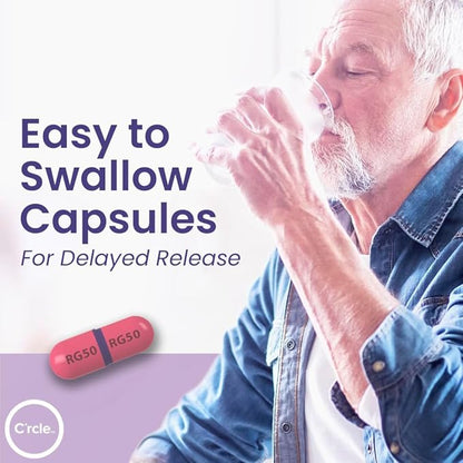 C'rcle Esomeprazole Magnesium 20mg (84 Ct, Six 14 Day Courses) - Antacid Pills Delayed-Release Capsules, Acid Reducer Pills for Frequent Heartburn Relief - Antacids for Acid Reflux Medicine