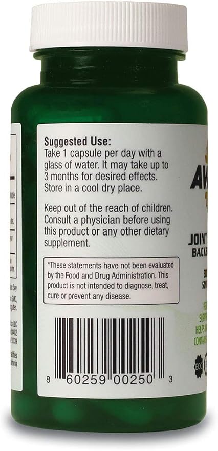 Joint Nutrition Backed by Science, Avocado Soy Unsaponifiable, 300Mg, 60 Day Supply