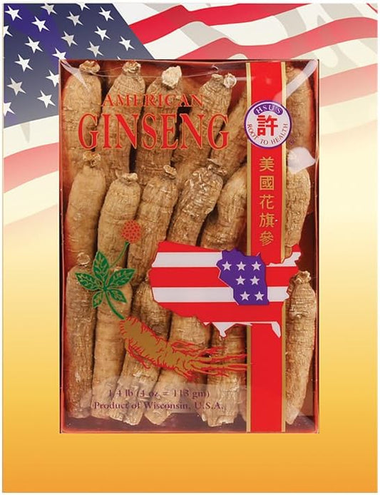 SKU #0132-4, Hsu's Ginseng Half Short Medium Cultivated American Ginseng Roots (4 oz = 113 gm/Box), 0132-4, 0132.4