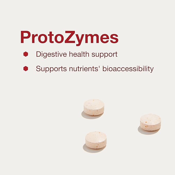 PROTOCOL FOR LIFE BALANCE Protozymes - Digestive Enzymes for Nutrient Breakdown - Support Digestive Health - Aid Lactose Breakdown - Vegan & Kosher - 90 Chewables