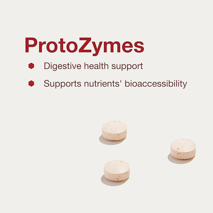 PROTOCOL FOR LIFE BALANCE Protozymes - Digestive Enzymes for Nutrient Breakdown - Support Digestive Health - Aid Lactose Breakdown - Vegan & Kosher - 90 Chewables