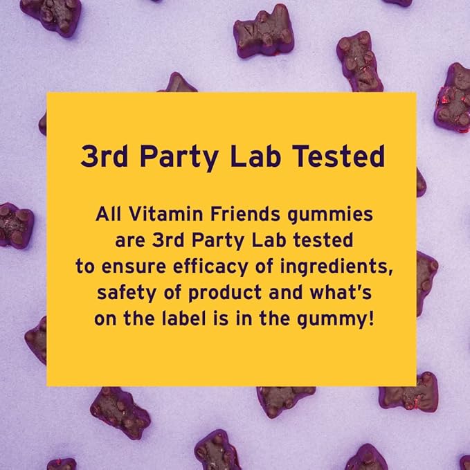 Vitamin Friends - Elderberry, Vitamin C Gummies - Vegan Immune System Booster Blended Supplements - Health Support w/ Zinc Citrate & Vitamin D - Advanced Immune Support - 30 Day Supply – 1 Pack