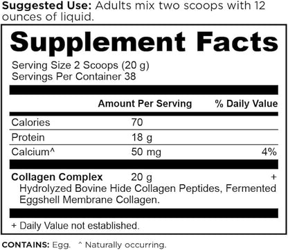 Ancient Nutrition Collagen Peptides, Collagen Peptides Powder, Unflavored Hydrolyzed Collagen, Supports Healthy Skin, Joints, Gut, Keto and Paleo Friendly, 38 Servings, 20g Collagen per Serving