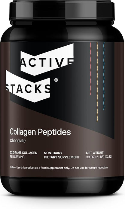 Collagen Peptides Protein Powder, Chocolate - Supports Healthy Hair, Skin, Bones and Joints for Men and Women - Easy-to-Mix Type 1 & 3 Hydrolyzed Collagen from Grass-Fed Beef, 2 Pound