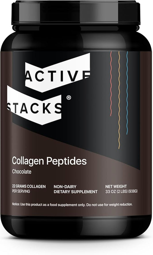 Collagen Peptides Protein Powder, Chocolate - Supports Healthy Hair, Skin, Bones and Joints for Men and Women - Easy-to-Mix Type 1 & 3 Hydrolyzed Collagen from Grass-Fed Beef, 2 Pound