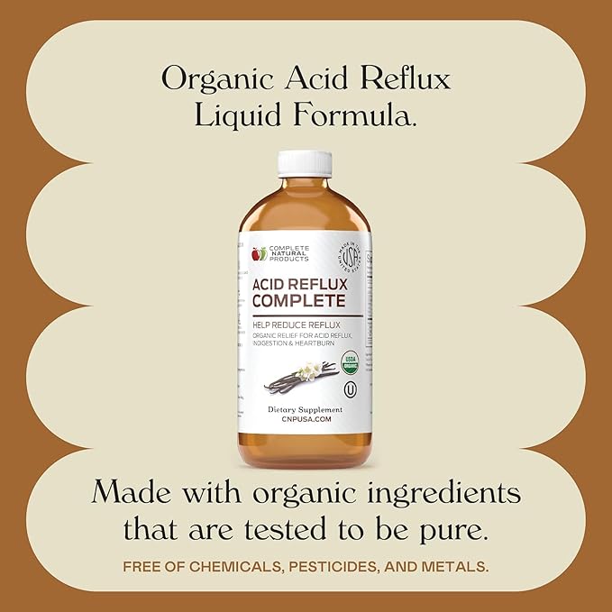Acid Reflux Complete 16oz - Natural Organic Liquid Heartburn, GERD, & Amish Reflux Relief Remedy & Medicine