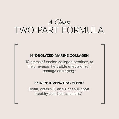 Serovital Skin Brilliance - Marine Collagen Peptides Powder - Hydrolyzed Type I & II Fish Collagen - Skin, Hair & Nails – 20 Packets