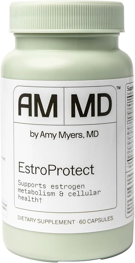 Estroprotect Supplement for Women, Amy Myers - Support Healthy Estrogen Balance, Internal Thermostat, and Menstrual Comfort - 60 Capsules, Dietary Supplement