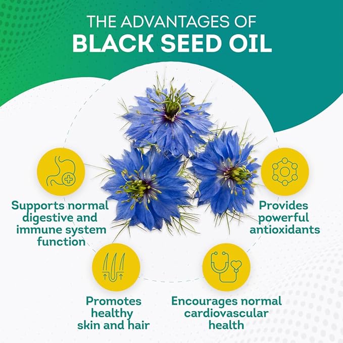 PurePremium Black Seed Oil 500mg - Organic Nigella Sativa Seeds and Cold Pressed Black Cumin Oil Extract - Hair & Skin Supplement for Men and Women - 3 Months Supply - 90 Capsule