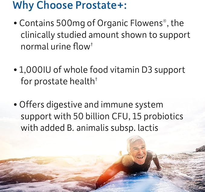 Garden of Life Dr. Formulated Probiotics Prostate+ - Acidophilus and Probiotic Supports Healthy Prostate and Digestive Balance - Gluten, Dairy, and Soy-Free - 60 Vegetarian Capsules