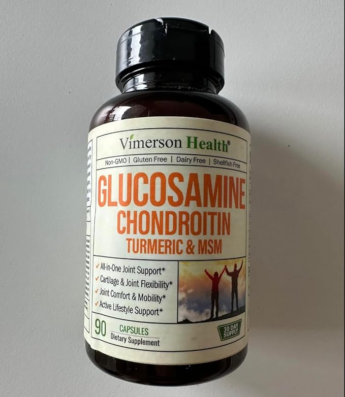 Glucosamine Chondroitin MSM and Turmeric Supplement - Joint Support Supplement for Women & Men with Boswellia & Glucosamine Sulfate 1500 mg. Used for Cartilage & Joint Health & Flexibility 90 Tablets