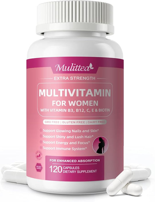 Multivitamin for Women-Methylated Multivitamin for High Absorption-With 30+ Nutrients-Hair, Skin and Nails Vitamins for Women-With Vitamins A,C,E, Biotin-Bloom Energy and Help Focus-120 Count