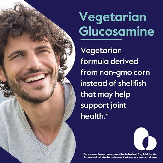 BESTVITE Vegetarian Glucosamine 1000mg (120 Vegetarian Capsules) - No Stearates - No Fillers
