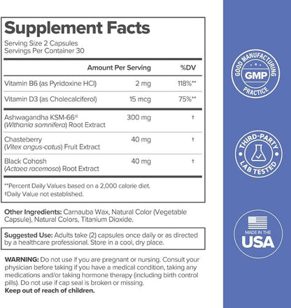 O Positiv MENO Vitamins for Menopause - Hormone-Free Menopause Supplement for Women - Black Cohosh & Ashwagandha KSM-66 - Helps Relieve Hot Flashes, Night Sweats, Mood Swings - 30 Servings (Pack of 3)