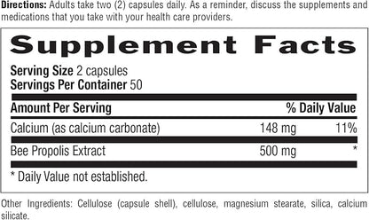 Country Life - Pure Bee Propolis Caps, 500 mg - 100 Vegetarian Capsules
