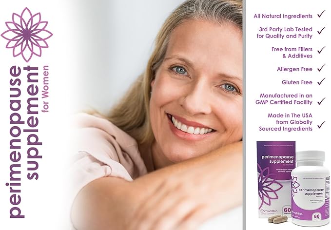 VH Nutrition Perimenopause Supplement for Women | Estrogen Support* Extra Strength Hormone Balance* for Her | Easy to Swallow Pills