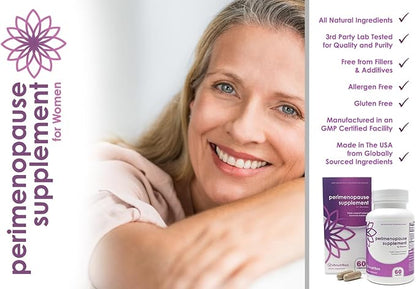 VH Nutrition Perimenopause Supplement for Women | Estrogen Support* Extra Strength Hormone Balance* for Her | Easy to Swallow Pills