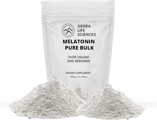 Melatonin | Natural Sleep Aid Bulk Powder | Custom Dose 2mg - 5mg Replace Capsules (500g - 250,000 Doses)