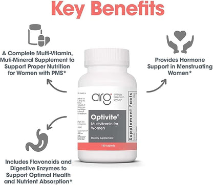 Optimox Optivite PMT Supplement - PMS Support for Women, Hormonal Balance, Womens Multivitamins, PMS Relief, Magnesium Supplement - 180 Count
