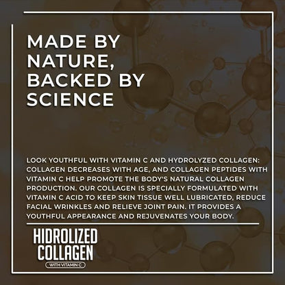 Hydrolyzed Collagen Powder Supplement | Promotes Hair, Nail, Skin, Bone, Joint Health, Gut Health | Hydrolyzed Grass Fed Collagen Peptides |Collagen for Women | 200gr (Orange)