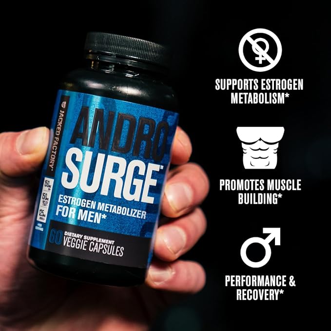 Jacked Factory Androsurge Estrogen Blocker for Men + Primasurge Testosterone Booster for Men + Burn XT Burn-XT Thermogenic Fat Burner - Appetite Suppressant for Weight Loss
