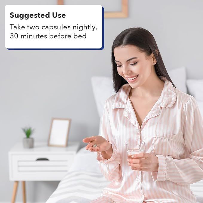 LifeSeasons Rest-ZZZ Melatonin Free - Sleep Support Supplement - Calms Nervous System - Eases Restlessness & Nerve-Related Sleeplessness - Magnesium GABA & Chamomile - 60 Capsules