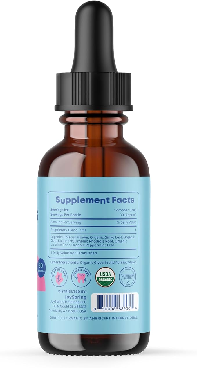 JoySpring Vitamin C + Elderberry Drops + Zinc for Kids Immune Support, Genius Drops for Focus, and Vitamin D for Kids