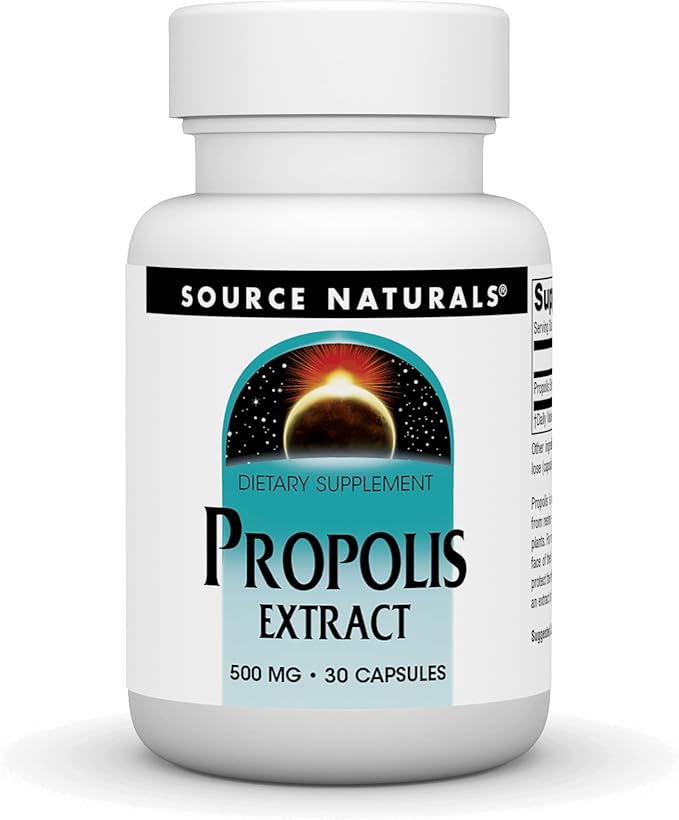 Source Naturals Propolis Extract 500 mg Dietary Supplement Produced by Honey Bees - 30 Capsules