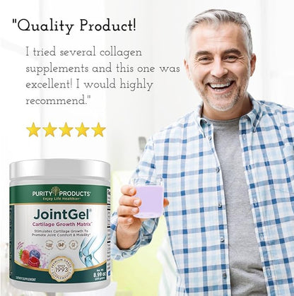 Purity Products Bundle - JointGel (Berry Powder) + JointGel (Super Chocolate Powder) Bioactive Collagen Peptides + MSM - Supports Joint Function and Flexibility While Fortifying Joint Cartilage