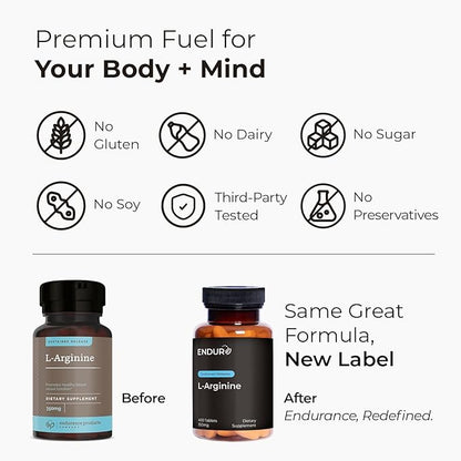 L - Arginine - 350mg Sustained Release Dietary Supplement for Optimal Absorption - Nitric Oxide Precursor*, 400 Tablets Company