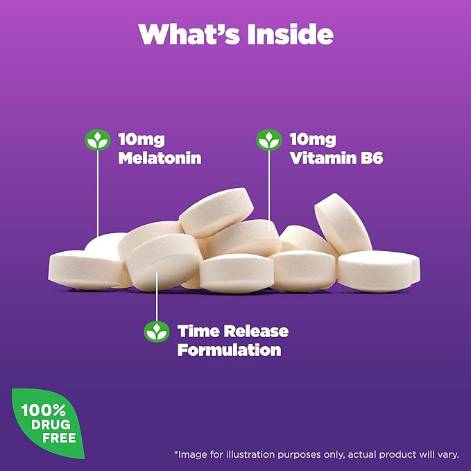 Natrol Advanced Sleep Melatonin 10mg, Dietary Supplement for Restful Sleep, Time Release Melatonin Tablets, 30 Time-Release Tablets, 30 Day Supply (Pack of 12)