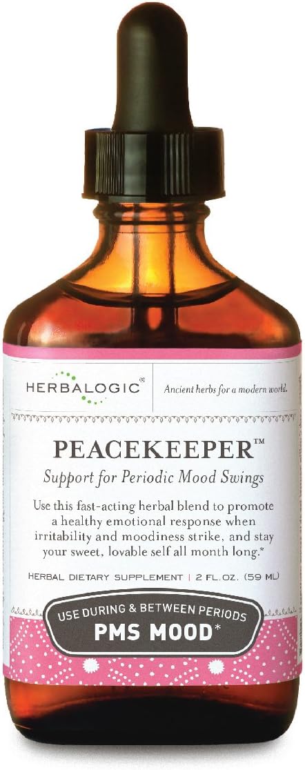 Peacekeeper Liquid Herb Drops - Reduces PMS Related Mood Swings - Based on The Traditional Chinese Formula Xiao Yao San with Added Herbs for Mood Support - Contains Turmeric - 2 Fl. Oz.
