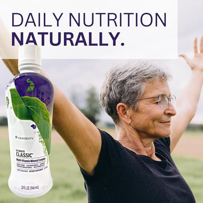 Youngevity Ultimate Classic® - Mega Multi-Vitamin & Mineral Complex - 16 Vitamins, 70+ Minerals, 12+ Amino Acids, Grape Seed, CoQ10, and More - Highly Absorbable Liquid (32 Fl Oz - Pack of 1)