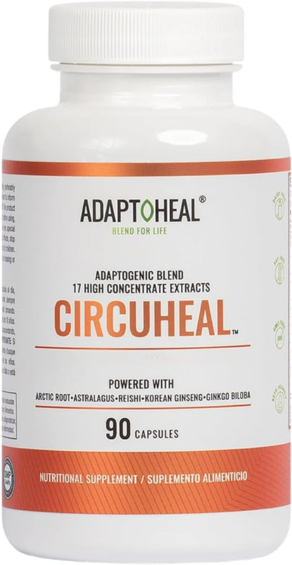 Blood Pressure Supplement with Adaptogens - Reishi, Ginkgo Biloba, Astragulus & Hawthorn Berry - 700mg - 90 Capsules