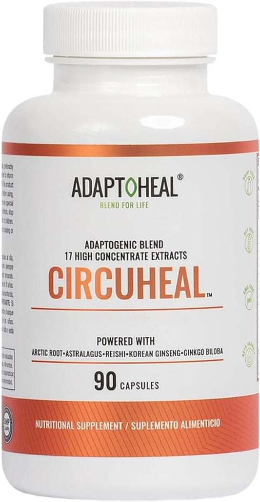 Blood Pressure Supplement with Adaptogens - Reishi, Ginkgo Biloba, Astragulus & Hawthorn Berry - 700mg - 90 Capsules