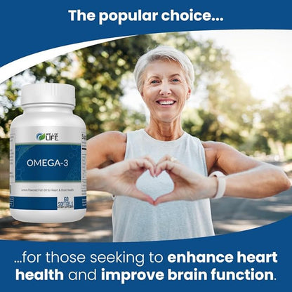 Well of Life Omega-3 Fish Oil – 60 Softgels | High EPA & DHA for Heart and Brain Health | Non-GMO, Premium Fish Oil Supplement | Made in USA, GMP Certified