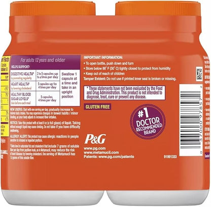 Metamucil Fiber Therapy for Regularity, Fiber Supplement, 340 Count (Pack of 2)