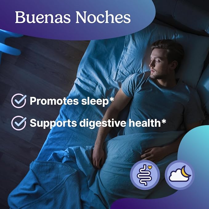 Santo Remedio Buenas Noches, Promotes Sleep, Supports Digestive Health, Contains Zylaria®, DE111® (Probiotics), Melatonin