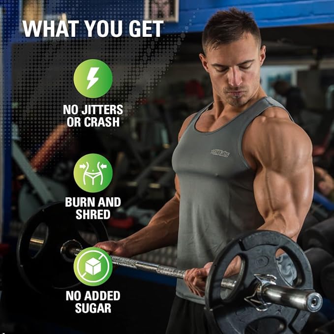 EHP Labs OxyShred Non Stimulant Pre Workout Powder - Stim Free Pre Workout, Caffeine Free Preworkout for Men & Women with L Glutamine & Acetyl L Carnitine - Honeydew Melon, 60 Servings