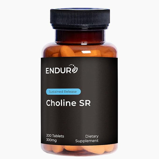 Choline Bitartrate Sustained Release - 300mg 200 Tablet - Promotes Brain Health, Mental Focus & Memory - Prenatal Supplement for Development & Growth - 100% Vegan & Non-GMO Co.