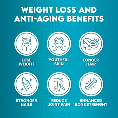 Collagen Protein Peptides Powder – Organic Protein Coffee for Men & Women, Promotes Glowing Skin, Lose Weight, Hair, Nails, Bone & Joint, Muscles, Superboost Supplement