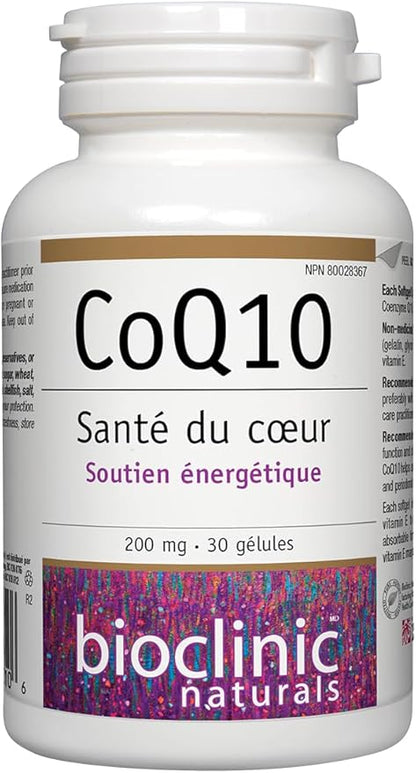 Bioclinic Naturals CoQ10 200 mg 30 gels