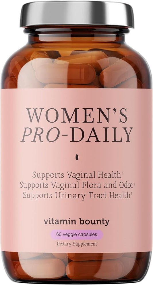 Vitamin Bounty Women's Pro-Daily Probiotic - Supports Vaginal, Digestive & pH Balance, 10 Billion CFUs, 5 Strains + Cranberry - 60 Capsules