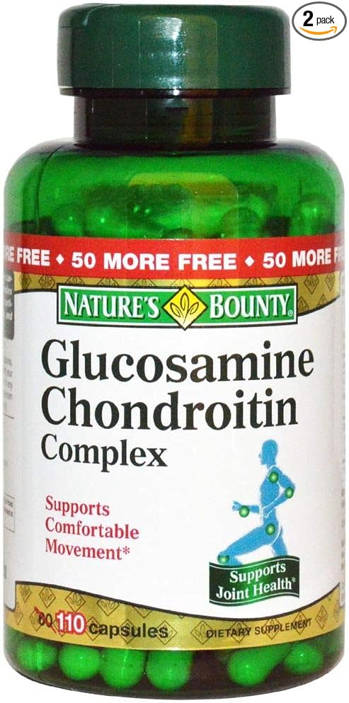 Nature's Bounty Glucosamine Chondroitin Complex, 110 Capsules (Pack of 2)