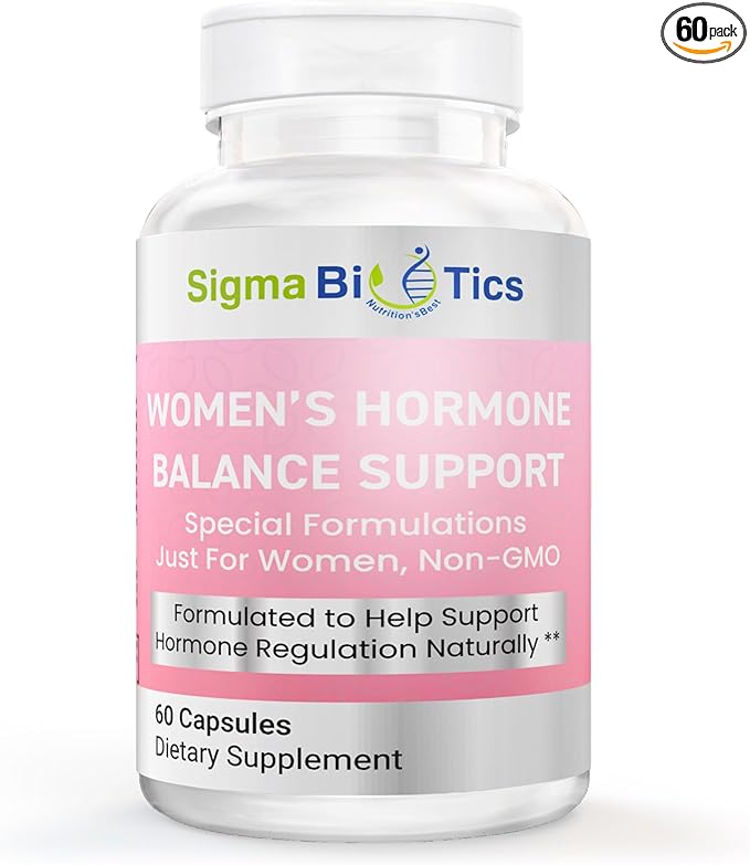 Women’s Hormone Balance Support - Herbal Supplement for Menopause, Hormonal & Reproductive Health - Non-GMO Supplements with Soy Isoflavones, Black Cohosh, Dong Quai - 60 Capsules