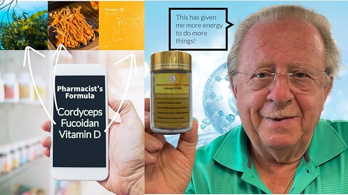 Cordyceps FD1000 Pharmacist Formula Cordyceps Fucoidan Vitamin D | Immune Booster | LL Supplement - 60 Capsule